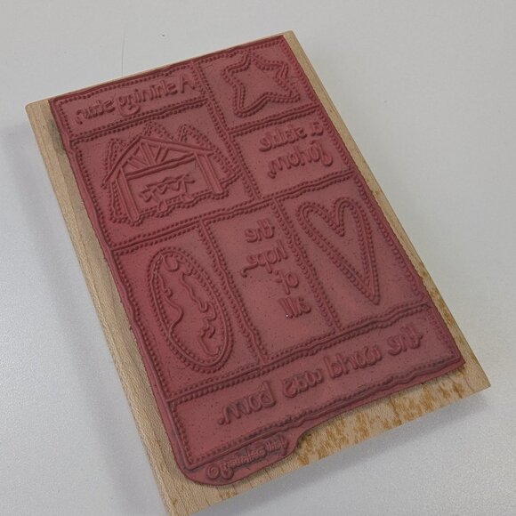 Heidi Satterberg Stamps Happen Inc Christmas Stamp Lot of 2 Rubber Stamps - Picture 8 of 8